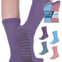 Diabetic Socks for Women and Men - 4 Pairs Non Binding & Non Slip Socks