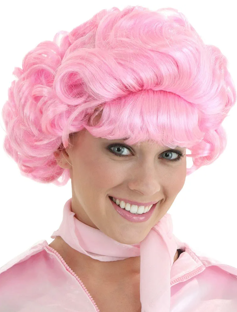 Fun Costumes Women's Grease Movie Frenchy Pink Bouffant Hairdo Wig | Vintage Movie Character Cosplay Costume Accessory, One Size 
