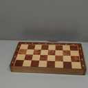 15'' Walnut Chess Set with Storage Board for Adults & Children, 2 Players