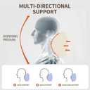 Faux Leather Neck Pillow for Recliner ChairMemory Foam Headrest Pillow for Recliner SofaNon-Slip Adjustable Recliner Headrest Pillow for Neck Pain Relief in Home, Office, Travel (Cream)