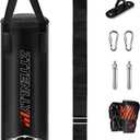 ZTTENLLY Kids Punching Bag with Gloves - PU Leather & Adjustable Height Strap - Boxing Bag Set for 3-8-14 Years Kids/Youth Great for Boxing, MMA, Kickboxing