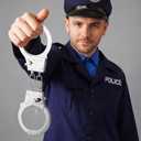 Leitee 20 Pairs Toy Handcuffs for Kids Metal Handcuffs with Keys 9 Inch Hand Cuff Fake Police Party Favor Gift Police Costume Prop Accessories Role Play Halloween Party Supplies