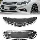 2PCS Front Upper Lower Bumper Grill Grille For Chevy Cruze 2016 2017 2018 (Cruze)