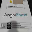 Angel Shield Wood Veneer Natural Toilet Seat with Quiet Close,Easy Clean,Quick-Release Hinges(Round,Oak)