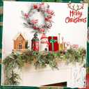 12 Pack Christmas Garland Hanger for Mantle Christmas Garland Hooks Wreath Ties Fireplace Stocking Holder Reusable Silicone Adhesive Straps for Fireplace Staircase Front Door (White)