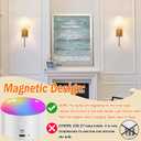 Battery Operated Wall Sconce Light Set Of Two, Battery Operated Sconces Wall Lighting Indoor Wireless Wall Sconce With Remote Control, Dimmable Battery Wall Lamp With 3CCT Bulb For Bedroom Living Room