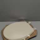 Mayfair Cassel Slow Close Toilet Seat, Easy Clean, Non Slip Premium Wood Seat, Easy Install, Made in USA, Round, Bone