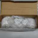 200ft 18/2 Christmas SPT-1 Electrical Wire Blank Lighting Landscape Wire Zip Cord Wire 18 Gauge 2 Conductor Wire with 16 Male Female Plug Wire Stripper for Xmas Holiday Outdoor Light (White)