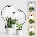 LORDEM Indoor Plant Grow Lights with 6/8/12/16H Auto Timer, 3 Spectrum Modes, Full Spectrum LED, Adjustable Height, for Small Plants, 3Pack Black