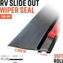 Combo RV Slide Out Black Rubbers | 018-312-EKD & 018-341 EK | 1' x 15/16' x 35' D-Seal Wiper & 1/2' x 2.75' x 35 Seal Base (Sealant & 018-312-EKD & 018-341 EK)