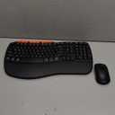 Ergonomic Wireless Keyboard and Mouse Combo, 2.4G Full Size Wave Key Board with Cushioned Palm Rest, Natural Typing, 3 DPI Adjustable Mouse, USB-A & C for Computer/Laptop/Mac/Tablet Sablute : Electronics