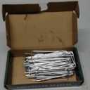 100 Pack Landscape Staples 4 Inch 12 Gauge Garden Stakes Galvanized Garden Staples Pins Anti-Rust Ground Stakes for Weed Barrier, Irrigation Tubing, Yard Lawn, Landscape Fabric