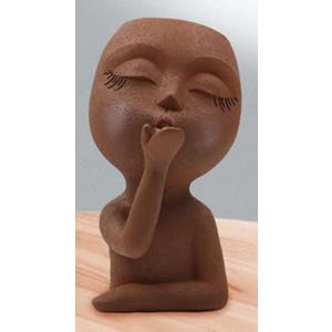 WLDOCA Head Planter, Face Planters, Statue Flowerpot, Kissing Girl Flowerpot, Girl Head Flower Pot, Lady Faces Plant Pots, Female Art Vase for Indoor Outdoor Plants, Small Resin Succulent Pots, C