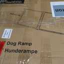 74'' L & 20'' W Longest Dog Ramp for Car - Extra Wide Portable Pet Dog Ramps for Large Dogs, Dogs Cars Ramp for Car SUV/Truck/RV/Bed, Lightweight Ramps with Non-Slip Mesh Up to 250LBS, Black