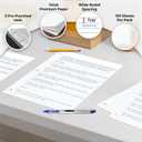 Rosmonde Loose Leaf Paper, 900 Sheets, 6 Pack, Wide Ruled, 8" x 10.5", Bulk Office Filler Sheets, 3 Hole Punched, 150 Sheets/Pack, Wide Ruled for 3 Ring Binder, Filler Notebook Paper, White