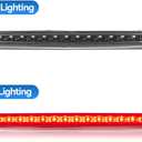 Third Brake Light with Strobe Flash for 2007-2014 Chevy Tahoe/Suburban, GMC Yukon Xl, High Mount Rear Brake Lights for 04-07 Buick Rainier, Rear Cab Center Tail Lights (Black)
