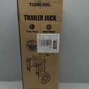 Upgraded Spoke Wheel Trailer Jack, 10" Vertical Movement, 1500 lbs, for RV, Boat, Trailer and More, Black