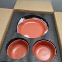 GZG Vintage Series Ceramic Dinnerware Set for 8, 24 Pieces, Terracotta Red | Stoneware Plates and Bowls Set, Lead-Free, Handcrafted Dishes Set, Microwave & Dishwasher Safe