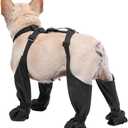 DogPaw Protectors Waterproof Dirtyproof DogPaw Protectors with Suspenders Non-Slip Dog Rain Booties for Winter Snow Outdoor L