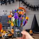 3 x Magic Ants 3D Pop-Up Halloween Bouquet Greeting Card  Spooky and Festive Decorations  Includes Envelope  Perfect for Halloween Celebrations