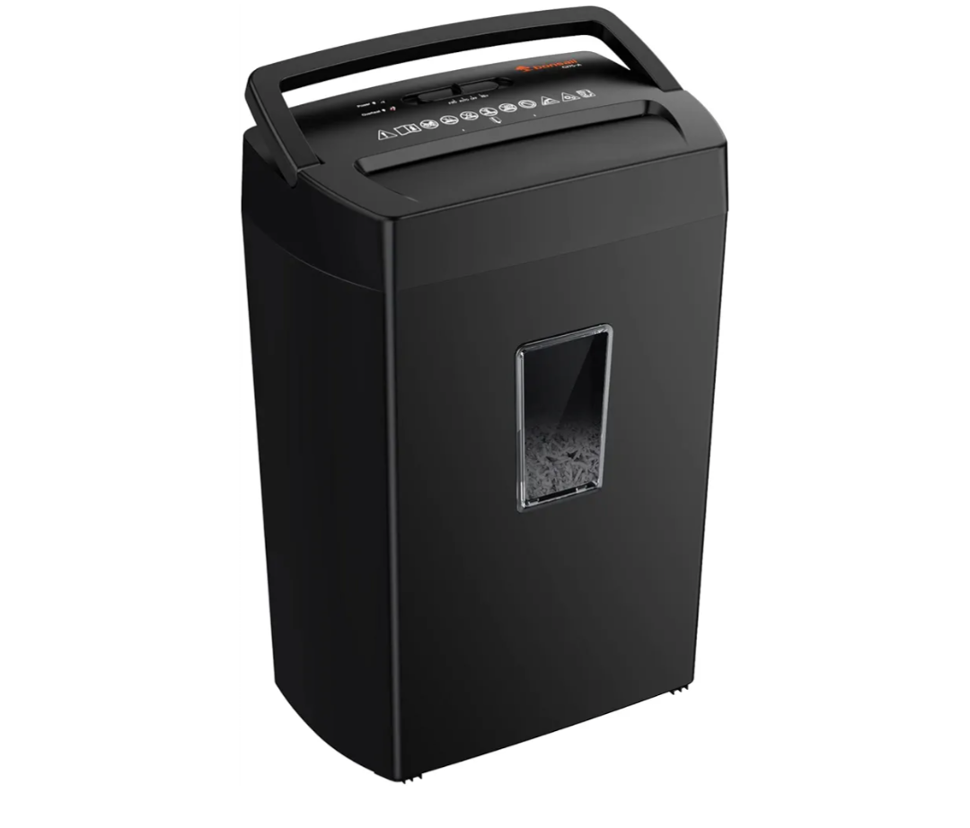 Bonsaii 12-Sheet Cross Cut Paper Shredder, 5.5 Gal Home Office Heavy Duty Shredder for Paper, Credit Card, Mail, Staples, with Transparent Window, High Security Level P-4 (C275-A)