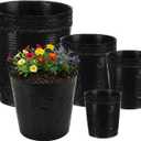 60 Pcs Nursery Bags 0.2 & 0.6 & 2 & 3 Gallon Thicken Soft Plastic Seedling Pots Seed Plant Bags with Drainage Holes for Large Flowers Trees Vegetables Indoor Outdoor Women Gardening Gifts