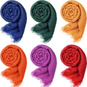 Geyoga 6 Pcs Women Scarf Shawl Hijab Scarfs Cotton Blend Shawl Crinkle Wrap Head for Seasons (Fresh Colors) Geyoga 6 Pcs Women Scarf Shawl Hijab Scarfs Cotton Blend Shawl Crinkle Wrap Head for Seasons (Fresh Colors)