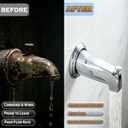 Universal Bathtub Tub Spout w/Diverter (Chrome), 1/2" Slip-Fit Copper Pipe, 1/2" 3/4" IPS Thread, Tub Faucet Replacement Kit with Adapters, PTFE Tape, Hex Wrench & Black Gloves