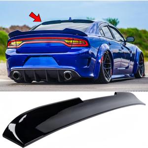 Rear Window Roof Spoiler Visor Wing ABS Fit for Dodge Charger SRT/GT/RT/SXT/Scat Pack/Daytona 2015-2023 Gloss Black V-Style Lip Exterior Accessories