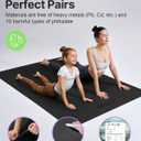 YOTTOY Large Yoga Mat (75 * 52 * 1/2inch),Extra Wide TPE Exercise Mat,Non-Slip Workout Mat for Pilates, Fitness, Barefoot, Home Gym Studio with Strap and Towel