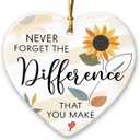 3 x Thank You Gifts for Women 2025, Appreciation Gifts for Coworkers Colleague Boss, Retirement Gift for Woman Man, Motivational Team Gift for Employees, Ceramic Retirement Ornament