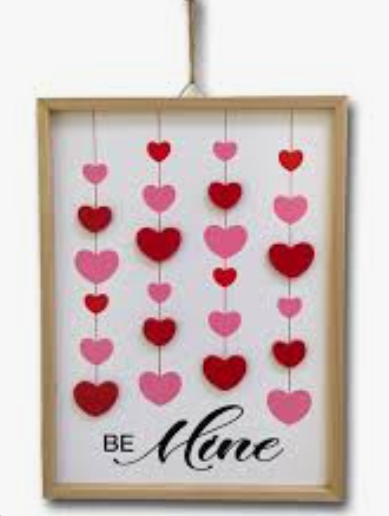 Holiday Home Hearts Be Mine Wood Wall Sign 2pcs 14inch