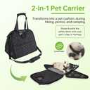 Fully Opening Cat Soft-Sided Carriers, Self-Locking Zipper, Cat Transport Carrier with 3 Pockets, Breathable Cat Carrier Soft, Perfect for Traveling, Outdoor Activity and Driving Up to 16 Lbs(Black)