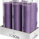 Simply Soson 2x8 inch Purple Devotional Candles in Glass Jar - 6 Pack - 90 Hours  Prayer Candle - Tall Pillar Candles for Religious, Memorials, Party Dcor