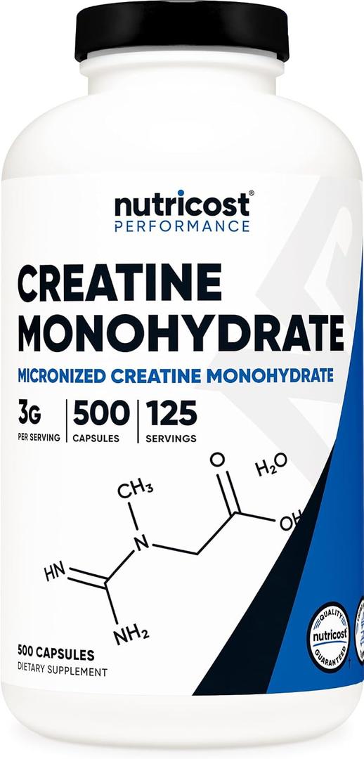 Nutricost Micronized Creatine Monohydrate (3,000mg) 500 Capsules
