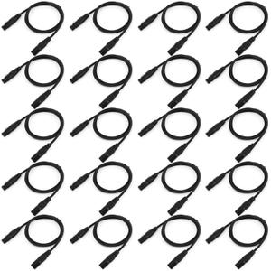 Xuhal 10 Pcs 3.2ft 3 Pin DMX Cable 1 Meter Flexible DMX Signal Cables Wires with Metal Connectors XLR Male to Female Connection for Stage Lighting Spotlight Dj Lights, Black