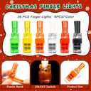 Christmas Party Favors Gifts 36 PCS Finger Lights Christmas Goodie Bag stuffers, Glow in the Dark Xmas Toys Bulk for Stocking Fillers Holiday Favors Prizes Classroom Rewards Xmas Party Supplies