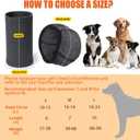SlowTon Quiet Ears Dog Hoodie - 2 Pcs Ear Wrap Dog Ear Muffs Noise Protection, Anxiety Relief Dogs Hat Calming Hood Head Cover, Pet Headband Dogs Ear Protector for Grooming, Force Drying (Grey,L)