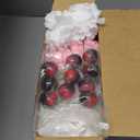 WILLBOND 6 Sets Pink Carnations Artificial Flowers, 50's Theme Party Decorations Include White Pink Carnation Lifelike Cherries and Paper Straws for Sock Hop Rock and Roll Grease Party Decorations