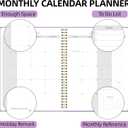 2026-2027 Monthly Planner, Jan 2026-June 2027, A4 (8.5" x 11"), 2 Year Monthly Planner, 24 month Calendar, Simple Calendar Planner Notebook Cardboard Cover, Suitable for Schools & Offices,Purple