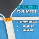 Pickleball Paddle Grip Band Fun Bunny & Dog Design Anti-Slip Silicone Ring for Handle Grip, Personalize & Identify Your Paddle Cute Pickleball Accessory for Men & Women