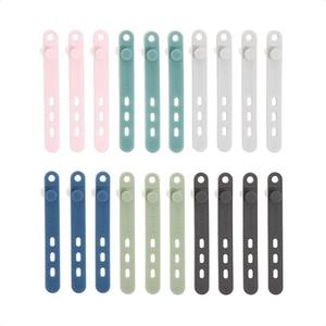 U Brands Silicone Cord Organizer Cable Clips, Set of 20 Cable Ties, Cable Management, Office Desk Accessories, Office Supplies, Assorted Colors