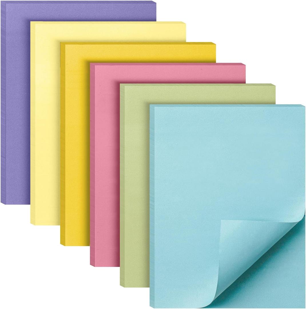 Mr. Pen Sticky Notes - 3'x4', 6 Pads, Pastel Colors Self-Stick Note Pads