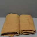 NICETOWN Sheer Linen Bedroom Curtains 96 inch Long, Grommet Privacy Semi Light Filtering Faux Flax Sheer Window Drapes for Living Room, Desert Yellow, W52 x L96, 1 Pair