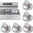 DG64-00473A Upgraded Stove Knobs Replacement Compatible with Samsung Stove knobs,Range Oven Gas Stove Knob NX58F5700WS NX58H5600SS NX58H5650WS NX58J7750SS NX58M6850SS 5pcs