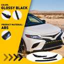 Front Bumper Lower Grille Trim Molding Fit For Toyota Camry SE XSE 2018 2019 2020,Middle & Driver&Passenger Side,3Pcs Front Lower Bumper Guard Replace For 5312233040/TO1044119,Gloss Black