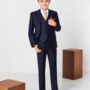 Boys' Formal Suit Set Slim Fit Kids Formal Suits Toddler Tuxedo Wedding Prom Classic Outfit for Teen (Green), 7Y