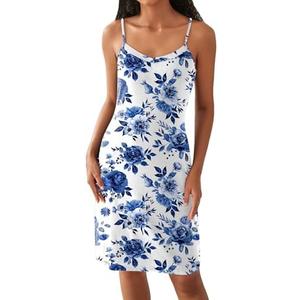 Avidlove Women Full Slips Sexy Chemise Nightgown V Neck Straight Dress Nightwear L