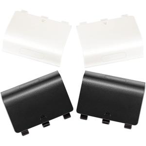 Xahpower Battery Cover for Xbox One, Replacement Battery Doors Shell Repair Part Compatible with Xbox One/Xbox One S Wireless Controller(4 Pack, Black, White)