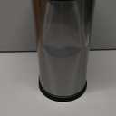 KSSKSS 1.8 Gallons Small Stainless Steel Trash Can with Press Type Lid, Slim Bathroom Garbage Bin, Removable Liner Bucket, Dog Proof Narrow Wastebasket with Pop-Up Lid for Bedroom,Toilet (Silver)